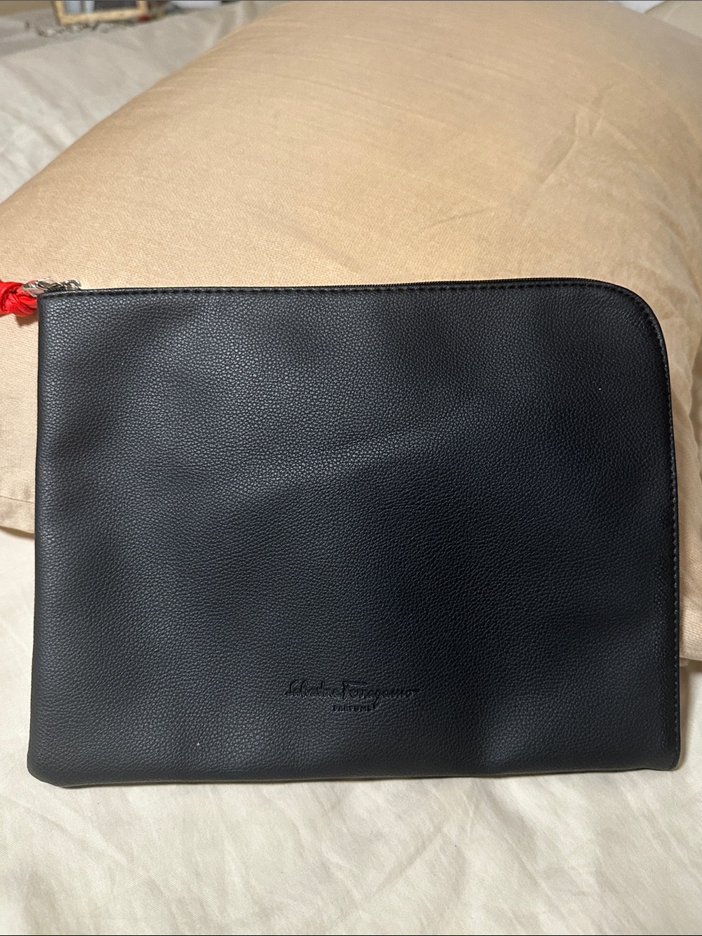New Salvatore Ferragamo black pouch